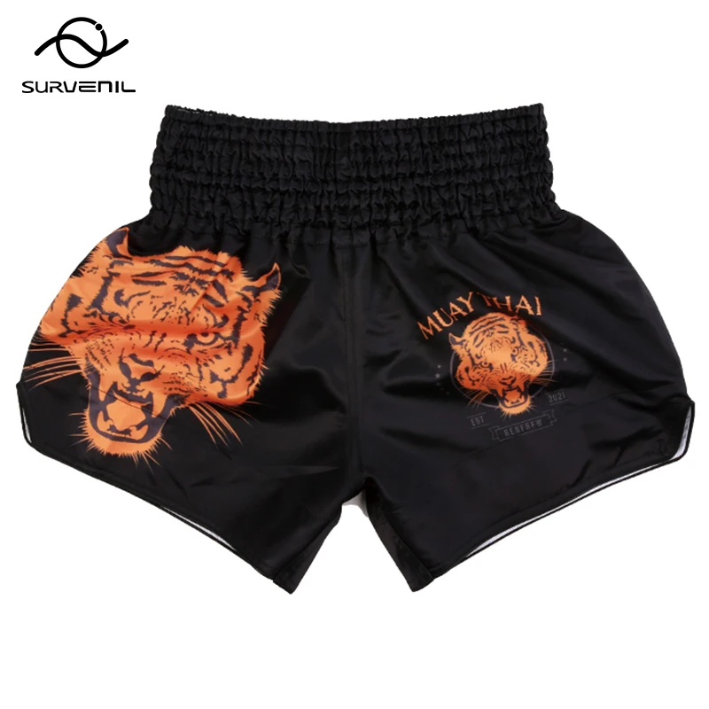 

Short Muay Thai Hombre Tiger Print Kick Boxing Pants Child Women Martial Arts Fight Kickboxing Trunks Men's Muay Thai Shorts