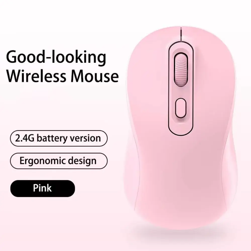 2.4GHz Macaron Wireless Mouse 1600DPI Low Energy Consumption Ergonomics Wireless Mouse Convenient Lightweight