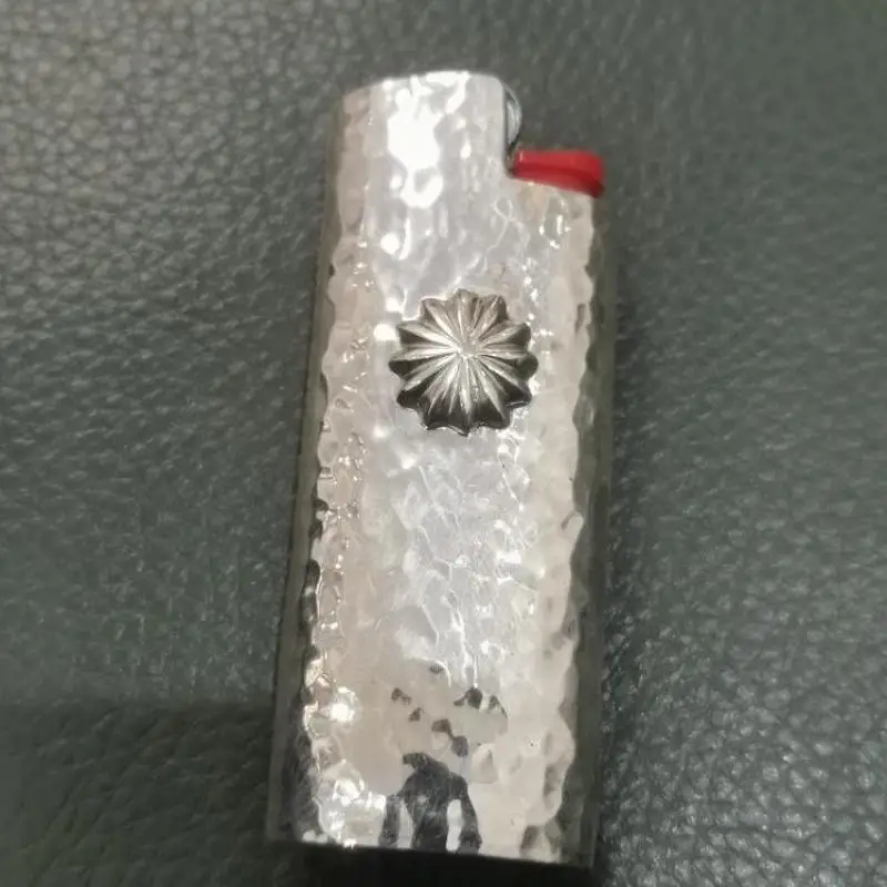 New   S925 Sterling Silver  Handmade Lighter Case Cover Fits Bic J3/ J5 Lighter Case Cover Shell