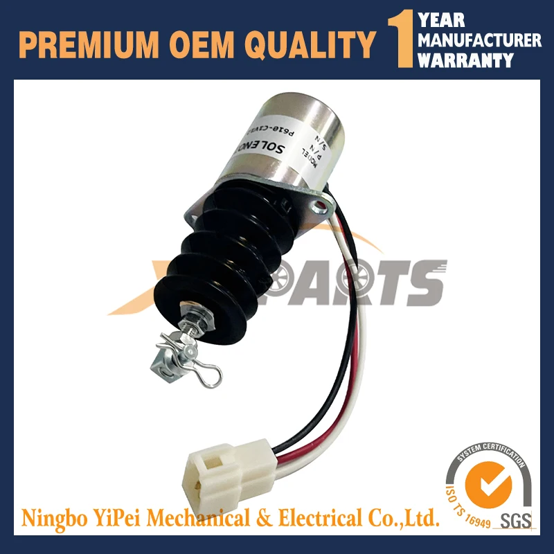 Fuel Shutoff Stop Solenoid Valve P610C1V12 P610-C1V12 12V for Trometta