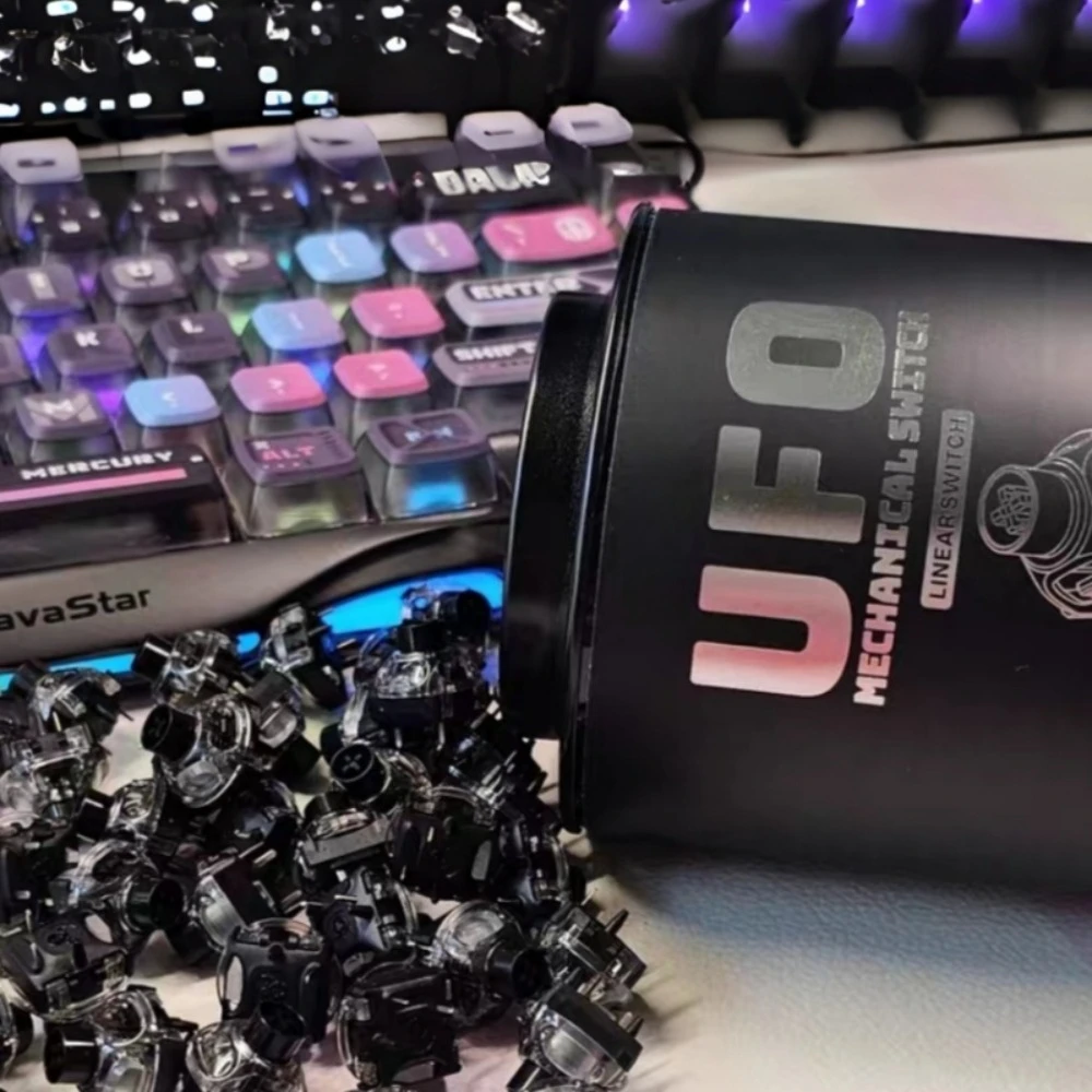 UFO Twilight Mechanical Switch Custom 5pin Linear Tactile Clicky 40gf HIFI Factory Lubed for E-sports Game Mechanical Keyboard