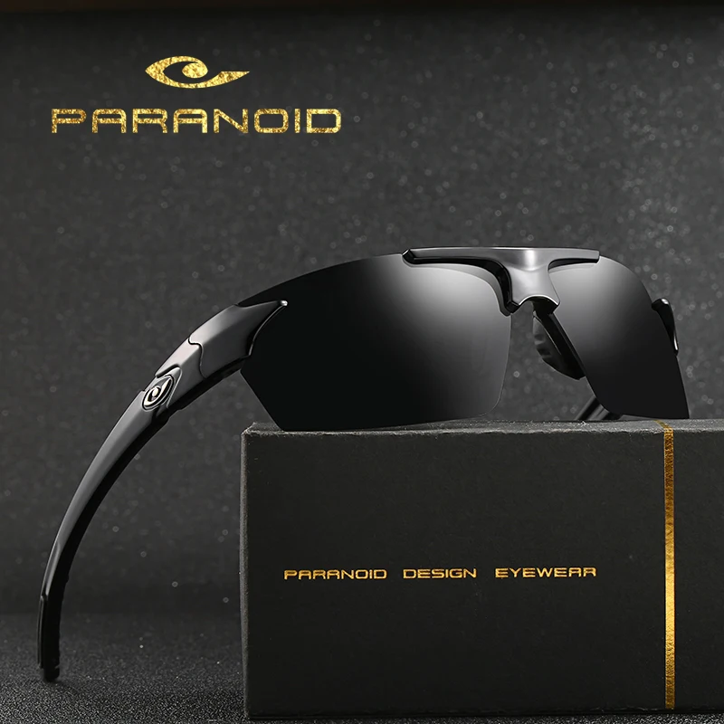 PARANOID Vintage Sunglasses Polarized Men's Sun Glasses For Men Driving Black Goggles Oculos Male 8 Colors Model 8013