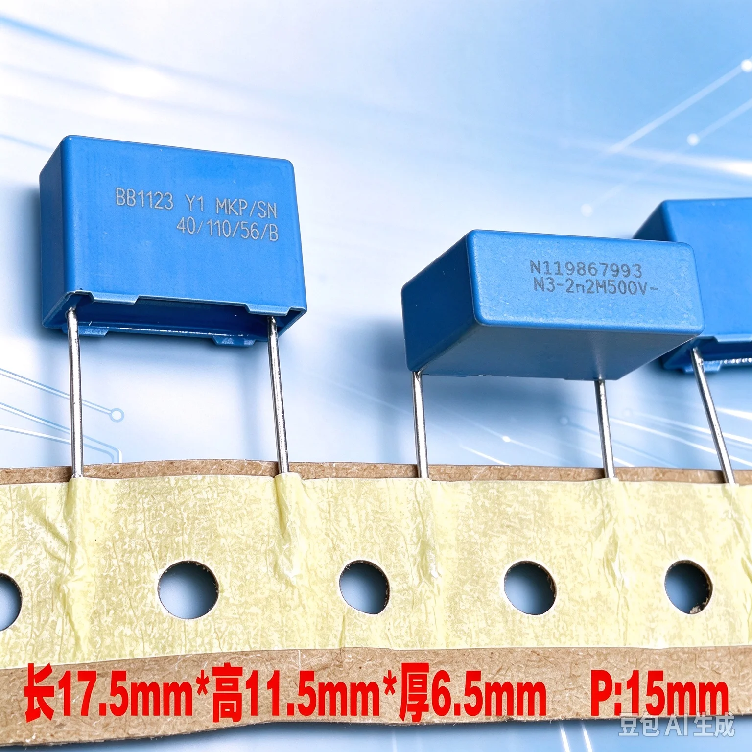 Capacitor for EPCOS MKP 2.2nF 222 2200pF 500VAC Y1 Capacitor B81123C1222M  100pcs