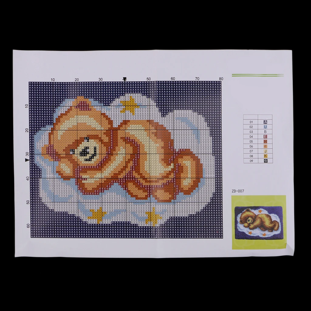 DIY Bear Latch Hook Rug Kits with Basic Tool and Instruction for Rug Making Cross Stitch Crocheting Cushion Embroidery