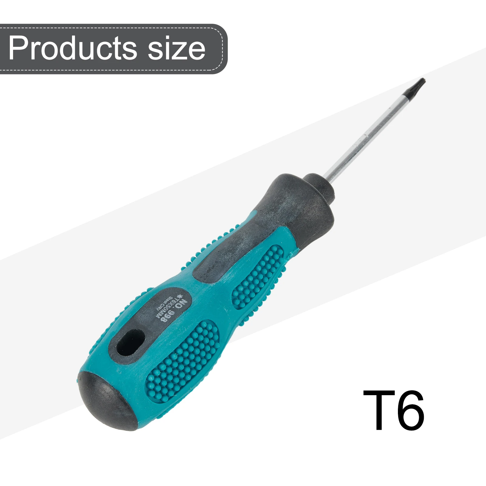 ดอกเหมยไขควงหกเหลี่ยม T6-T10ไขควงไขควงแม่เหล็กด้ามกันลื่น, ที่จับกันลื่นเครื่องมือช่างด้ามจับยางขนาด5.3นิ้ว