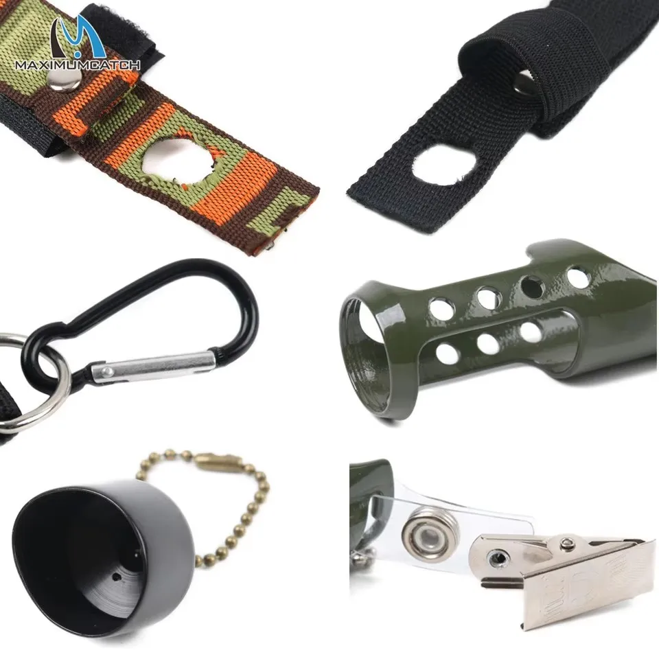 MAXCATCH Fly Fishing Floatant Bottle Holder Ultralight Aluminum Cloth Bottle Clip Fly Fishing Tool Accessory