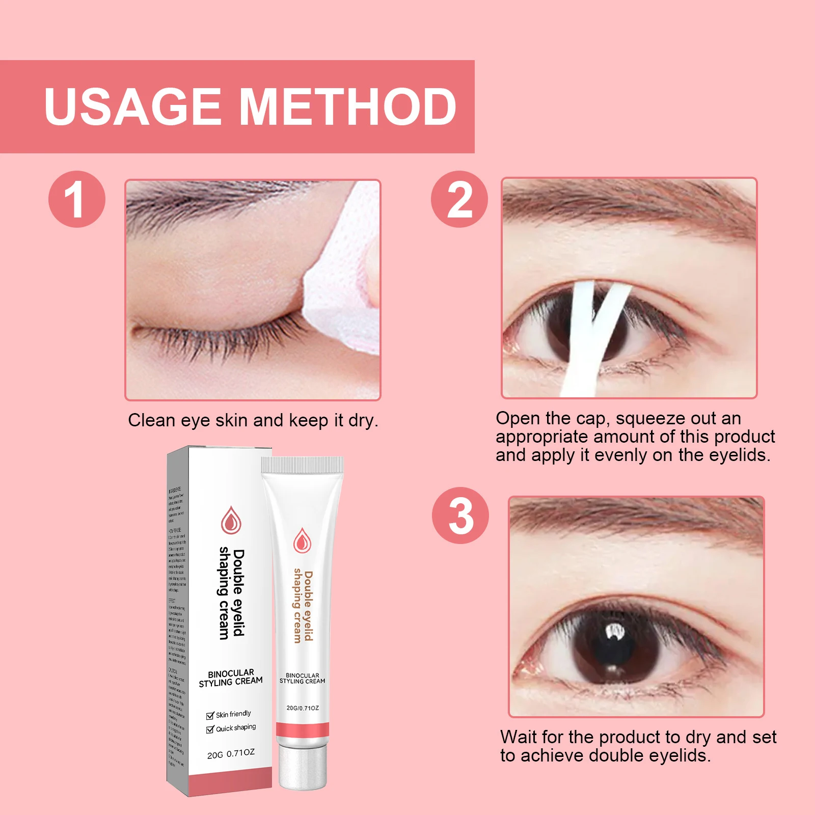 Invisible Eyelid Tape & Glue Set - Traceless, Quick-Drying, Long-Lasting for Natural Double Eyelids, Easy to Apply Makeup Tools