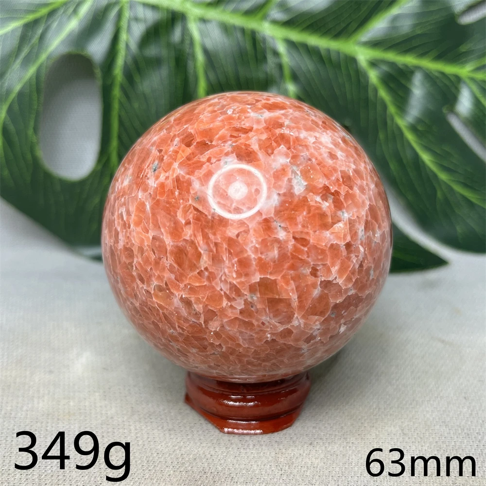 Natural Gemstone Pink Sun Stone Rose Ball Home Room Decoration Gift Witchcraft altar Prayer Spiritual Meditation Prayer
