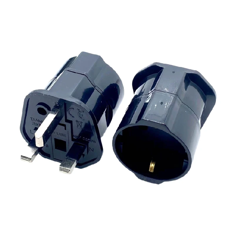 1 PC European 2 Pin to UK 3 Pin Plug Adaptor Euro EU Travel Mains Adapter Converter European Power Adapters For Phone Charging