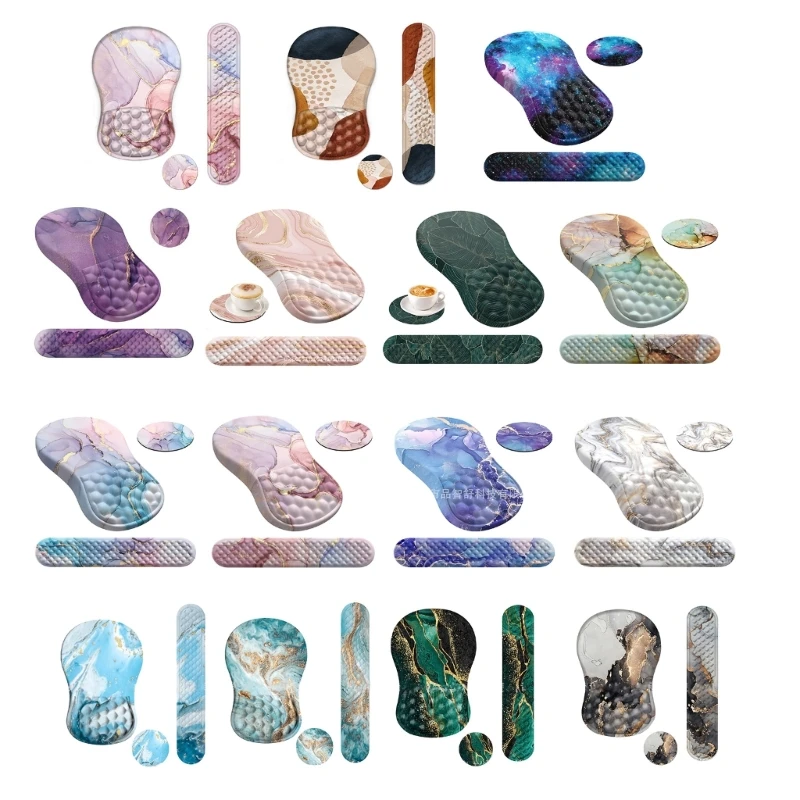 人間工学に基づいたリストレスト 3 個セット マウスパッド 低反発素材 オフィスワーカー、プログラマー、学生のドロップシッピングに最適