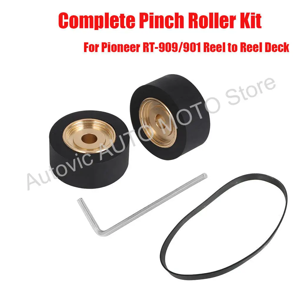 Conjunto de rodillos de pellizco con llave para correa para cubierta de carrete a carrete Pioneer RT-909/901