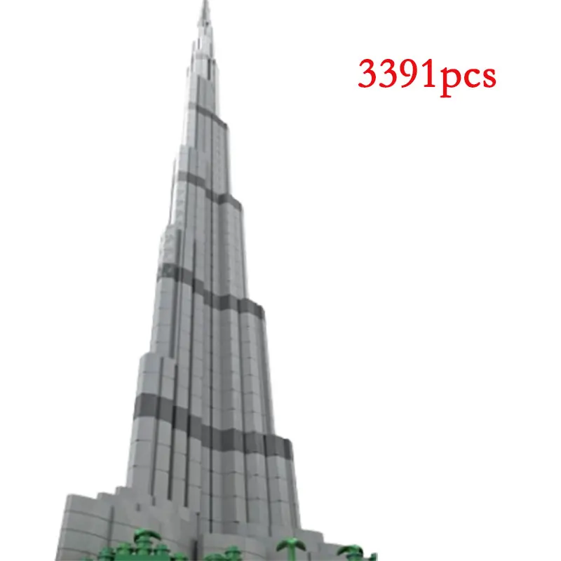 Spot MOC-131908 Small Particle Assembled Building Blocks for Burj Khalifa 1:800 Technical Assembly High tech Puzzle Children\'s G