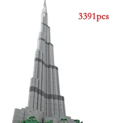 Spot MOC-131908 Small Particle Assembled Building Blocks for Burj Khalifa 1:800 Technical Assembly High tech Puzzle Children's G