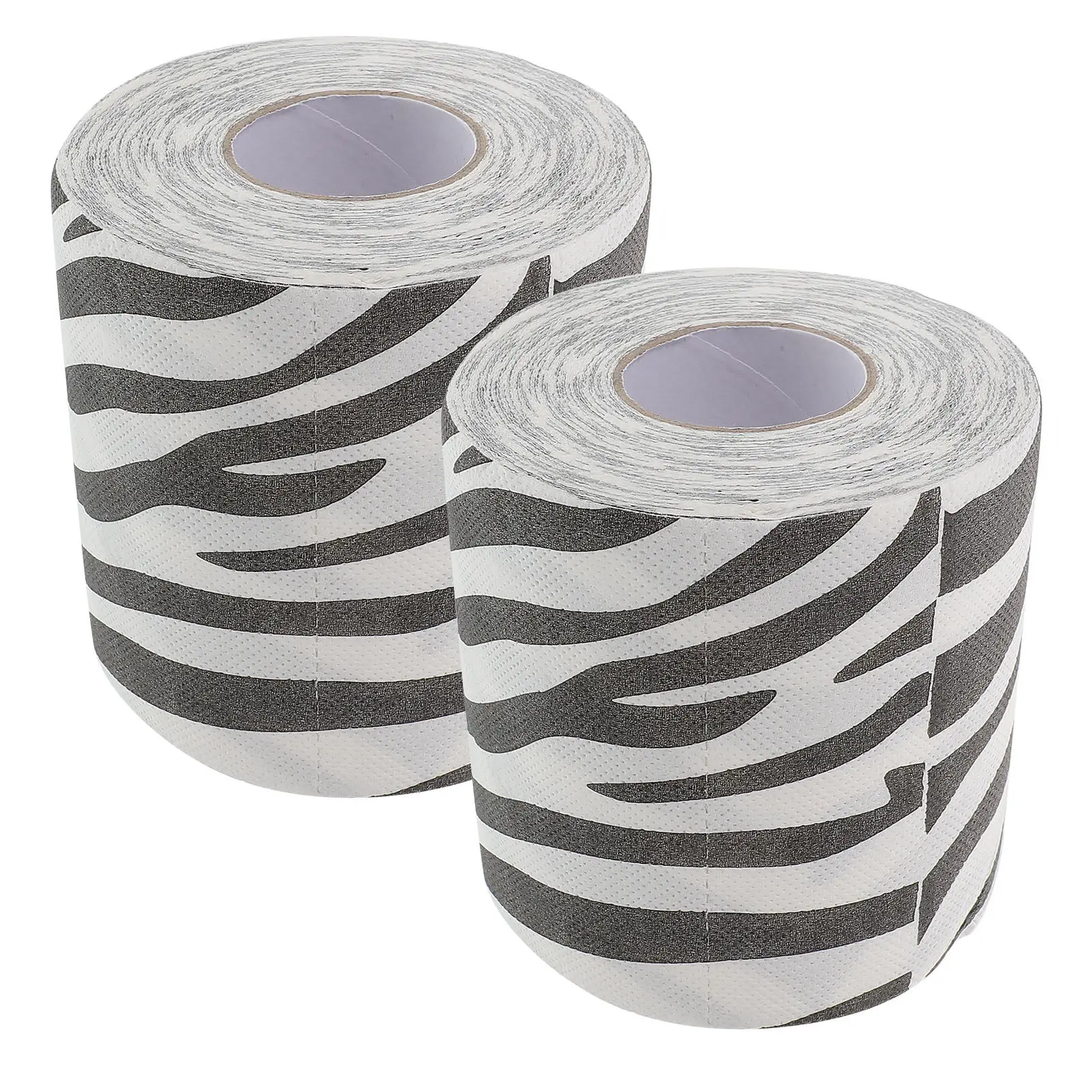 

2Pcs 3D Textured Zebra Print Toilet Paper Soft Tear-Resistant Bathroom Tissue for Modern Decor Home Use Animal Print Roll