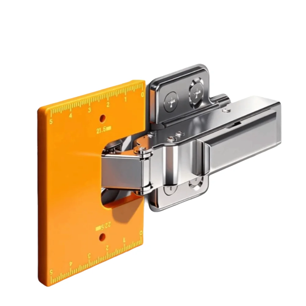

Hinge Installation Fixing Plate Back Magnetic Drilling Locator Double Sided Scale Limit Plate with Positioning Hole Install Tool