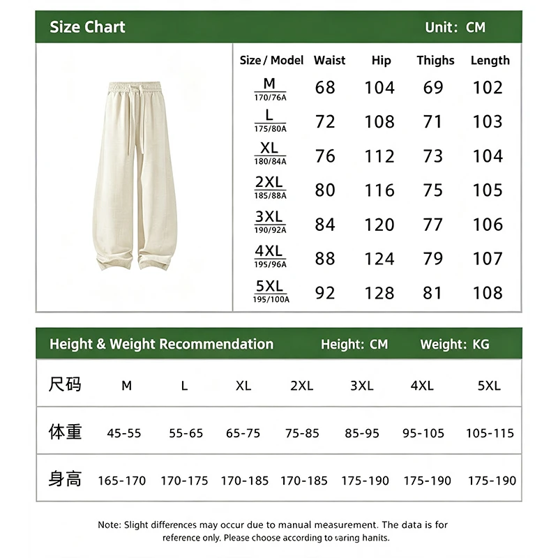 Herrenhose mit Kordelzug, elastischem Bund, weitem Bein, strukturiertem Stoff, locker geschnitten, gerade Hose für den Sommer, lässiges Alltagsoutfit. – Detail 2