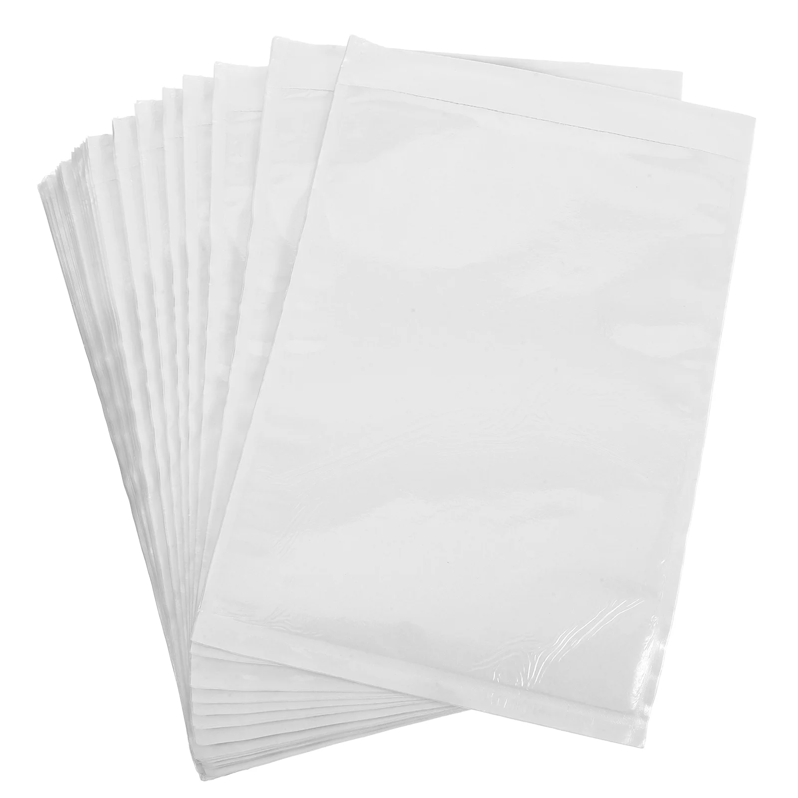 100 Pcs Self-adhesive Packing List Bag Clear Shipping Label Pouch Packaging Envelope Pockets Envelopes Mailing Single