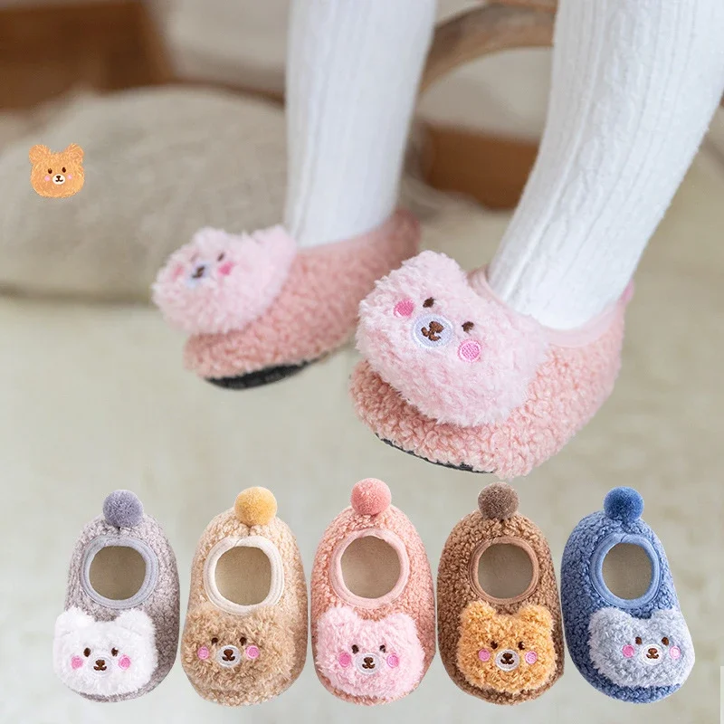 Kinder Schuh Herbst Winter Dicken Plüsch Baby Kleinkind Schuhe Anti Slip Casual Schuhe Niedlichen Cartoon Baumwolle Kinder Schuhe Zapatos Bebe