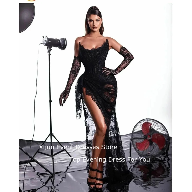 Xijun Kant Sexy Avondjurk Strapless Halve Mouwen Zomer Lange Galajurken Saudi Arabië Voor Speciale Gelegenheid Plus Maat 2024
