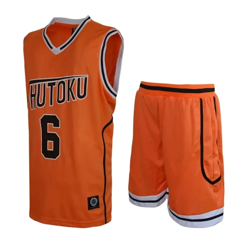 Anime Kuroko basketball basuke cosplay shutoku school uniforms midorima Shintaro 6 Jersey set sportswear T-shirt shorts costume