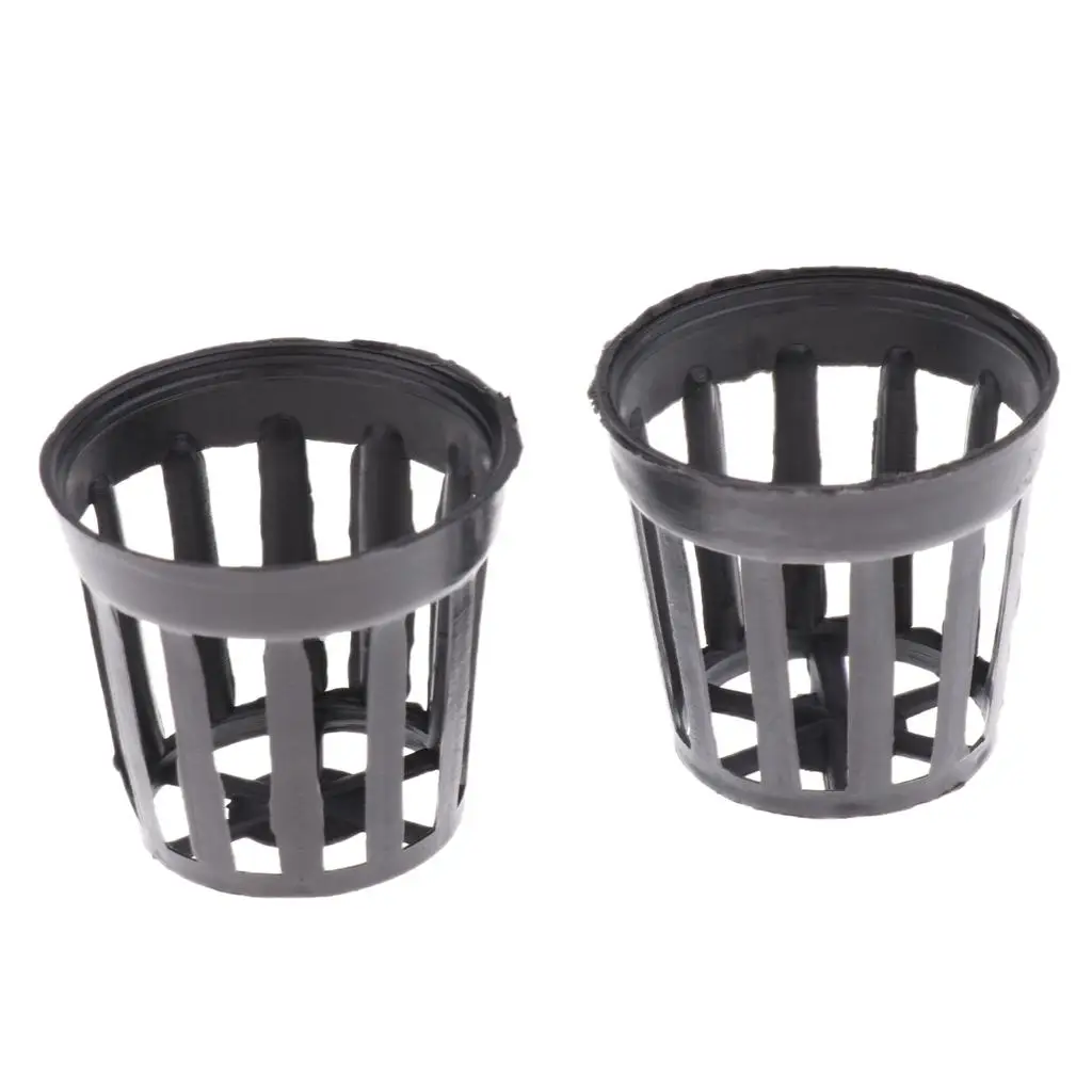 Slotted Mesh Net Cups Plastic Garden Basket for Aquarium Plants and Outdoor Pond Planting