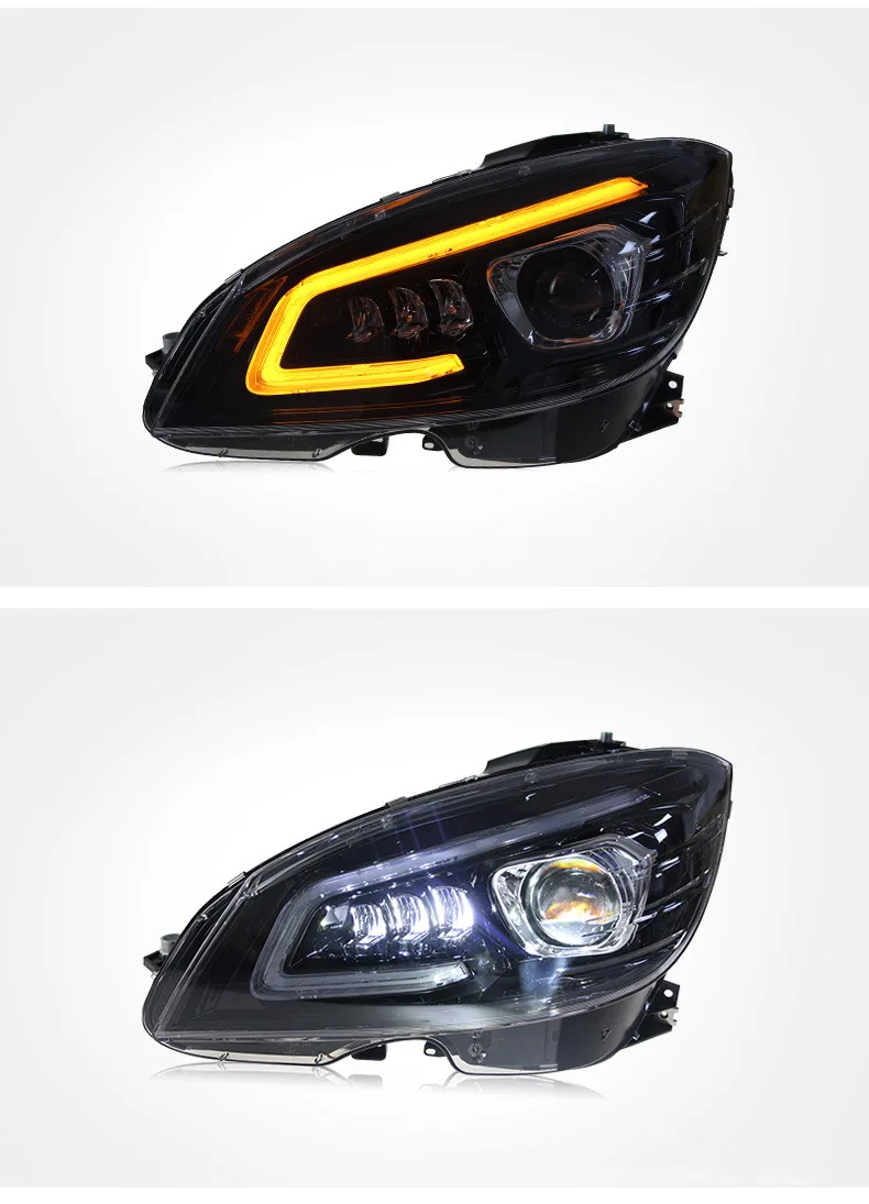 Car Accessories Front Lamp For Mercedes Benz W204 2007-2010 DRL Daytime Running Light Streamer Turn Signal Headlight Assembly