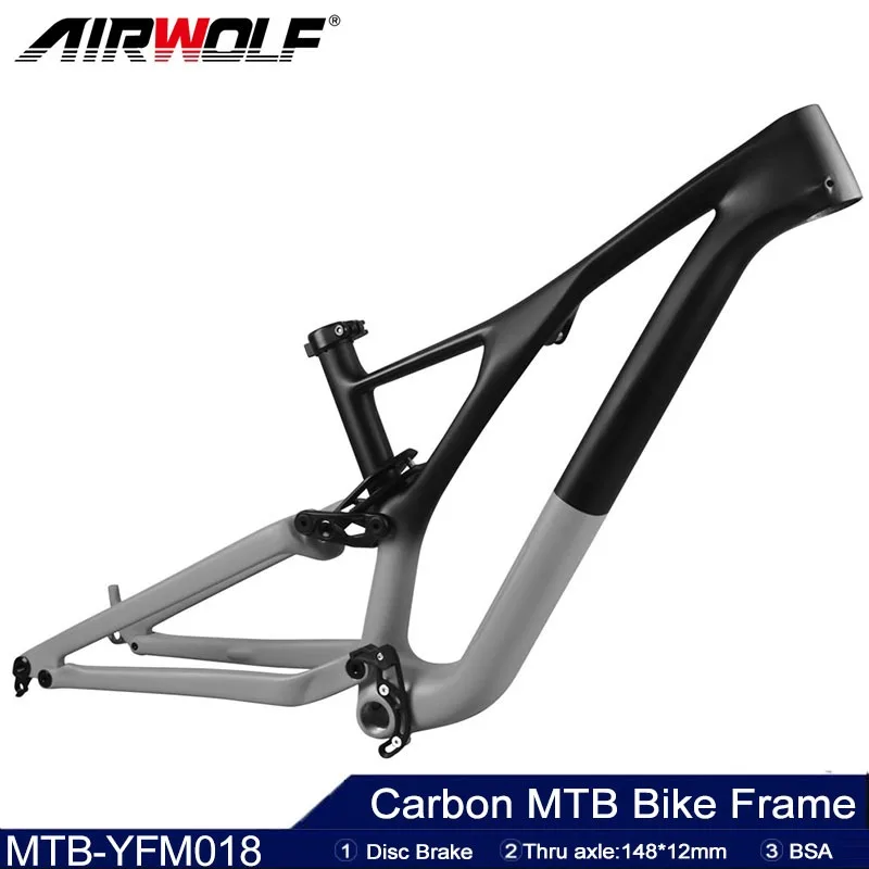 

29er Full Suspension Carbon MTB Frame BSA Carbon Bike Frame 29 Mountain Bicycle Frame 148*12mm XC Trail Frameset Max Tire 3.0