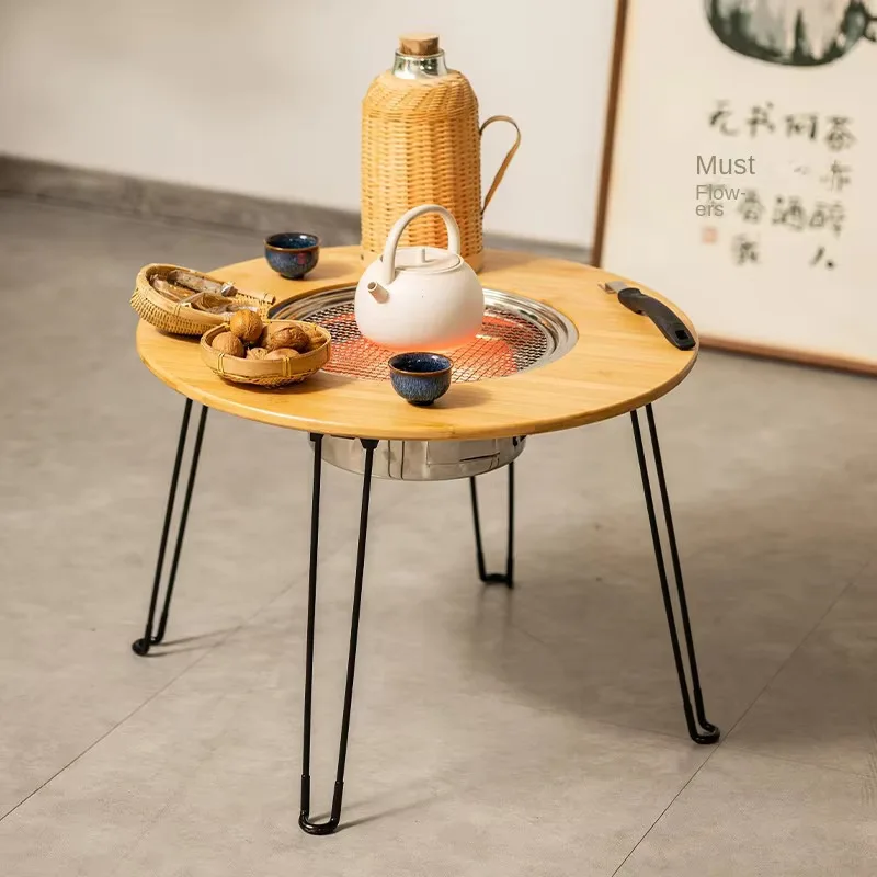

Modern Outdoor Oven Tea Folding Quick Opening Installation Integrated Baking Tray Net Barbecue Table Outdoor Furniture