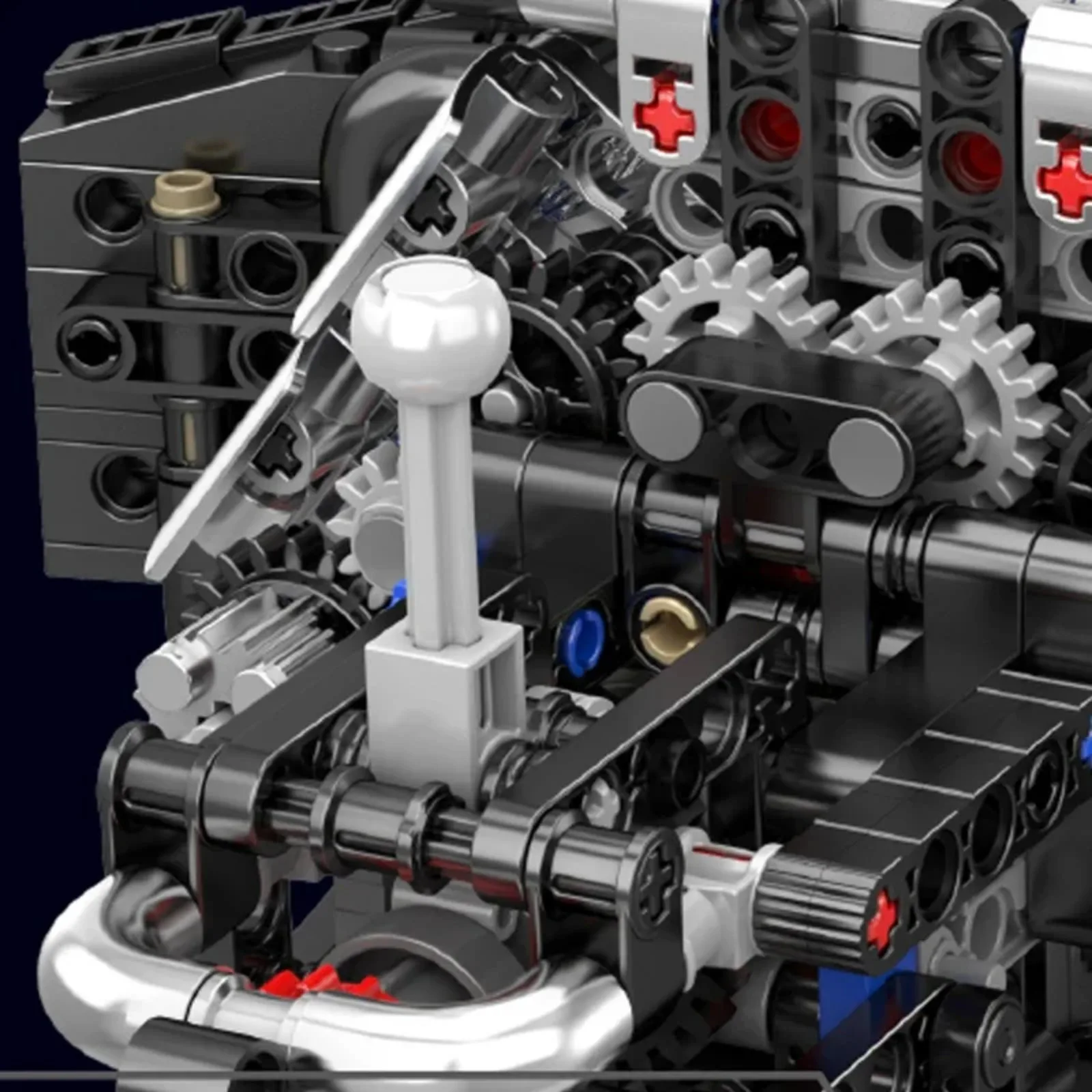 Molde rei 10230 modelo de motor de carro blocos de construção motorizado a8 w12 conjunto de energia técnica brinquedo haste
