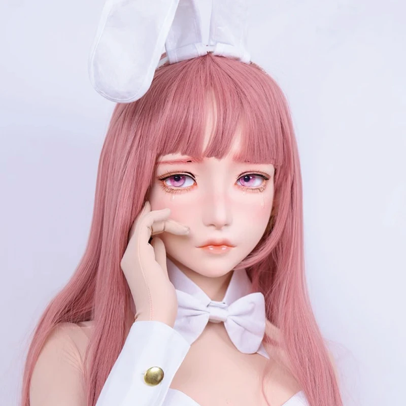 Customize Character Female/Girl Resin Kig Half Head With Anime Cosplay Japanese Cosplay  Adult OR Kigurumi Mask