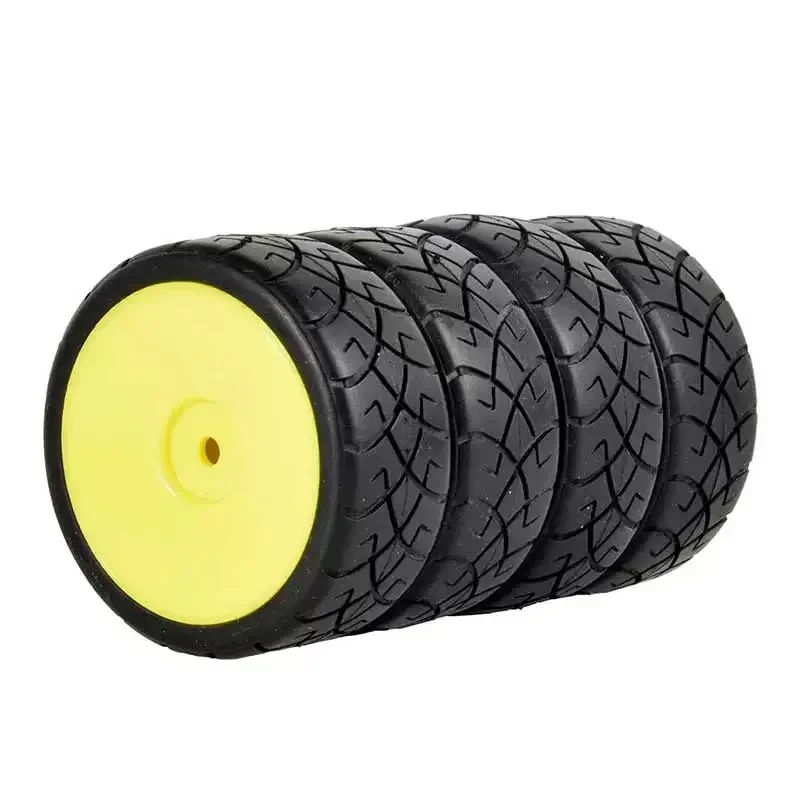 for RC model car  1/10 1/12 1/14 flat running tire combination 64mm rubber soft tire wear-resistant belt high-density sponge