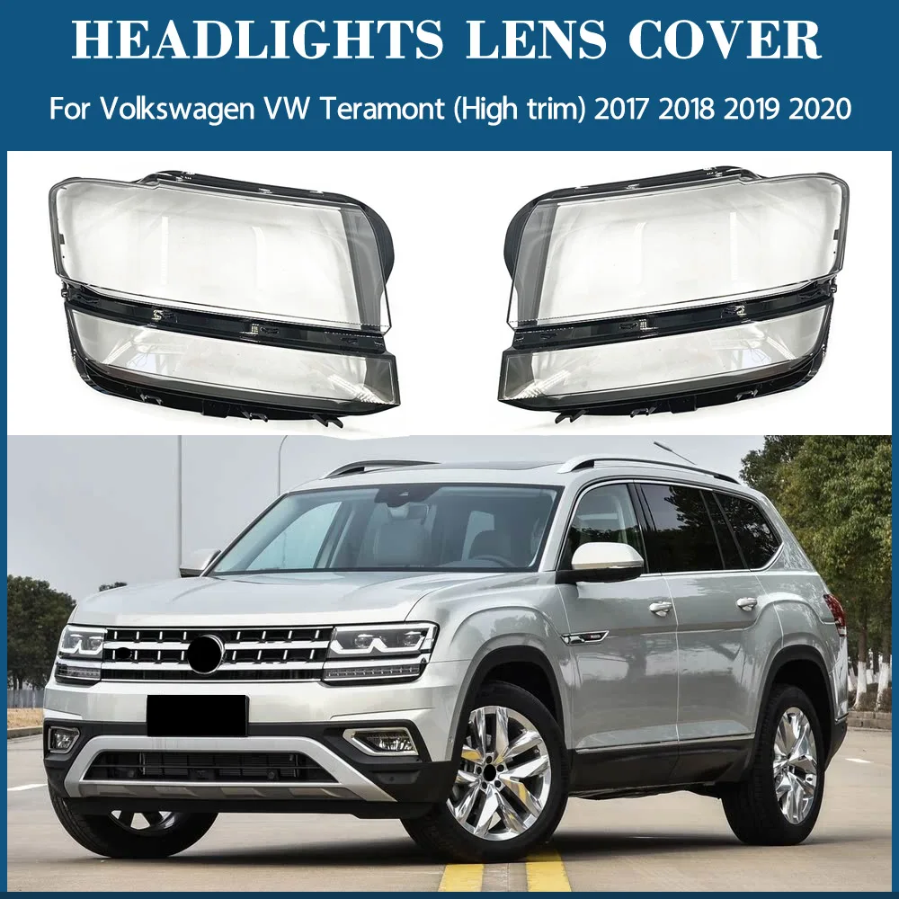 

For Volkswagen VW Teramont (High trim) 2017 2018 2019 2020 Headlight Cover Transparent Headlamp Shell Lamp Shade Lens Replace