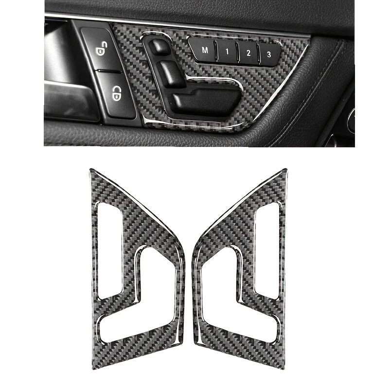 

Luxury carbon fiber suitable for Mercedes-BenzCLevelW204 2007-2013Seat adjustment panel carbon fiber decorative sticker