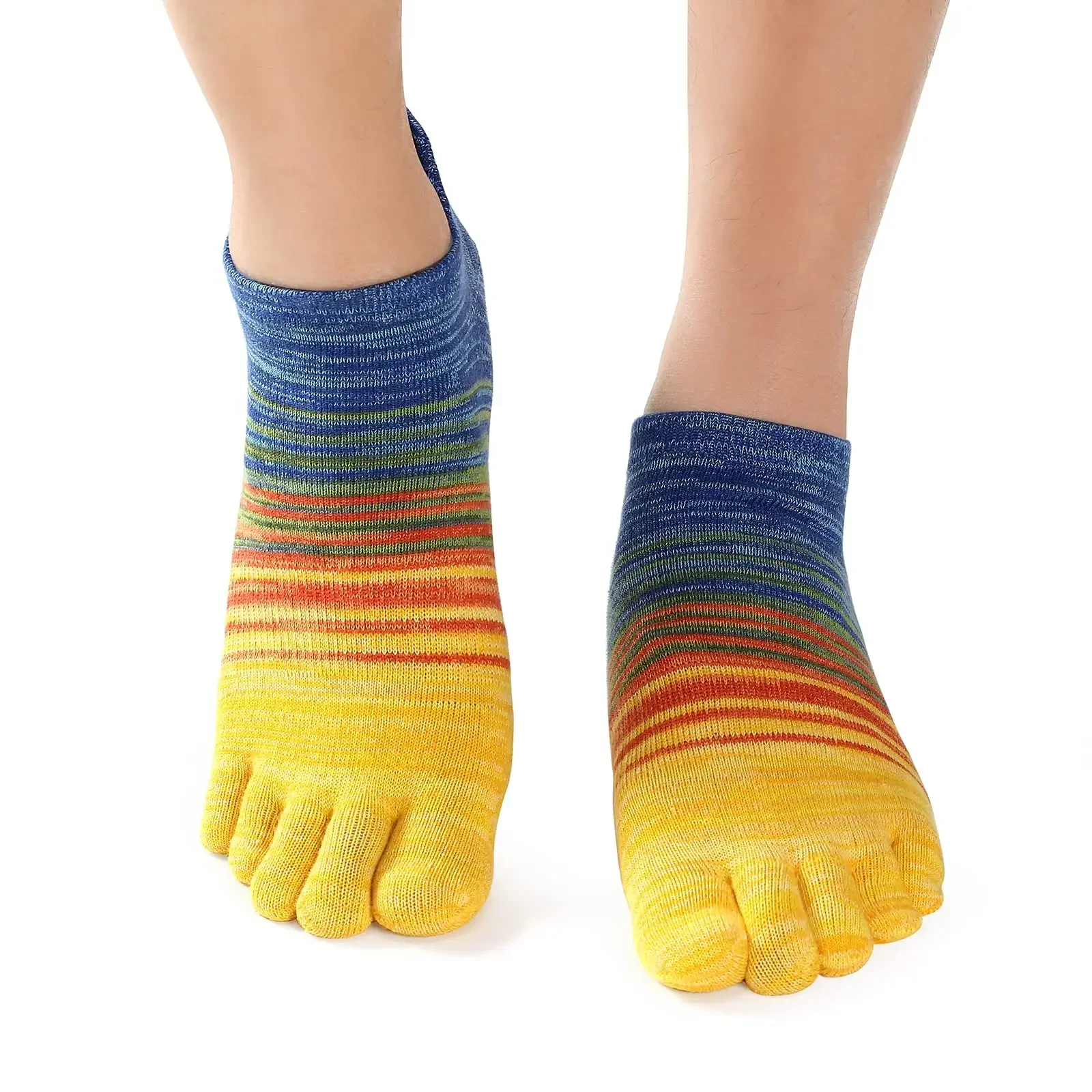 Toe Socks for Women Men Colorful Ankle/Crew Running Socks Cotton Five Finger Socks (3-6 Pairs)