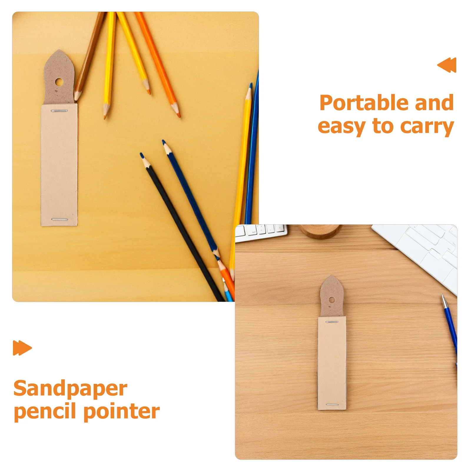 20 قطعة من لوحة ورق الصنفرة - مؤشر قلم رصاص من ورق الصنفرة لمستلزمات الرسم ومبراة وأدوات الرسم والقرطاسية الفنية