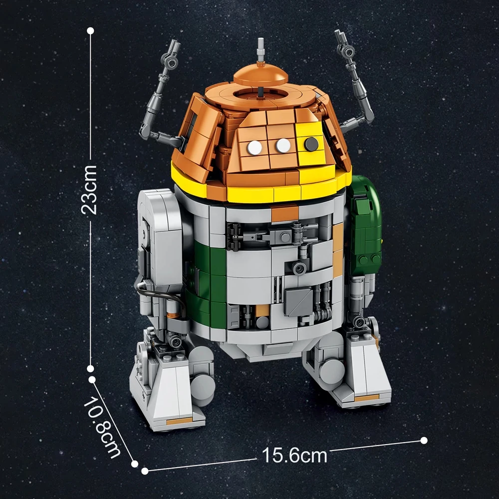 Ensembles de construction de modèles de robots C1-10P Chopper de guerre spatiale de film, blocs de construction de groupe de ceintures, briques, jouets cadeau pour adultes et enfants, 988 pièces