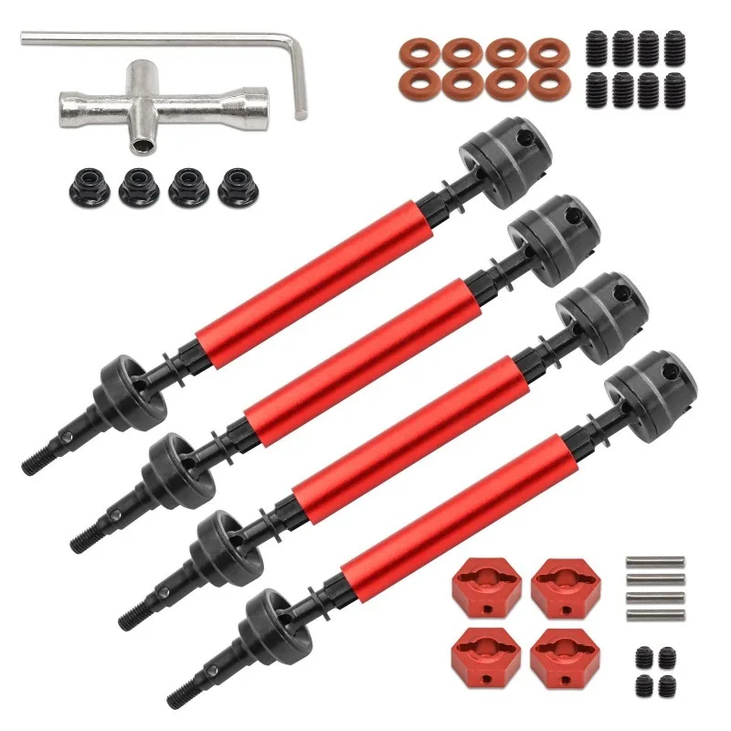Para 1/10 3s NOVO BIG ROCK V3 CVD Kit Vermelho/Azul/Preto RC Modelo Peças de Carro 45 #   Cabeça de aço endurecido frontal e traseira CVD universal
