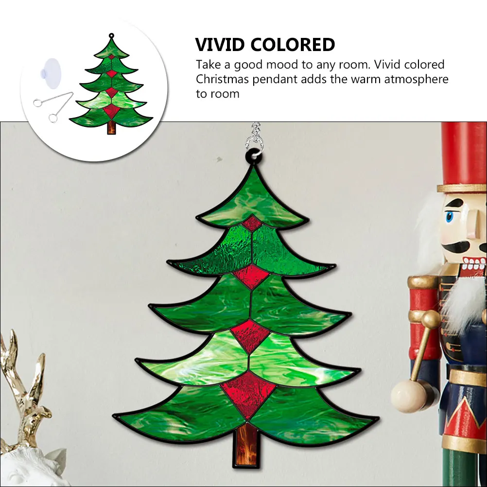 

Hanging Xmas Decor Christmas Acrylic Pendants Fine Workmanship Clear Texture Realistic Print Festive Atmosphere Party Favors