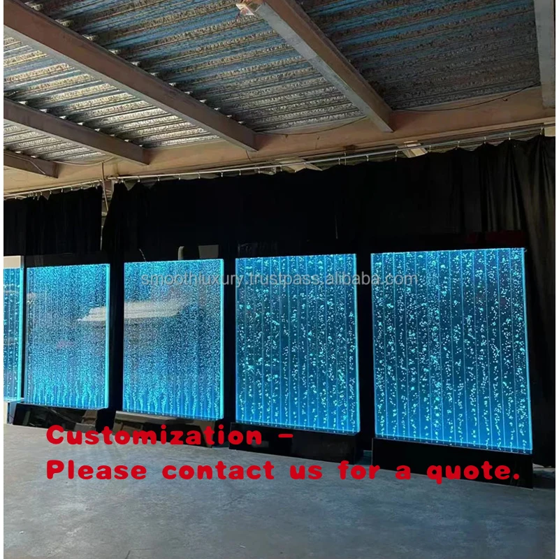 custom.SMOOTH Interior Decoration Led Fountain Panel Room Divider Acrylic Dance Bubble Wall