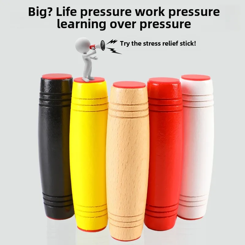 Wooden flip stick decompression stick office casual decompression toy magical new strange educational toy