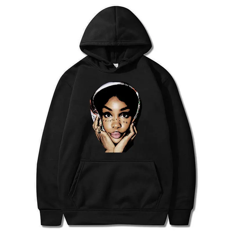 

90s Vintage Rapper SZA Graphic Print Hoodies Oversized Trendy Men Women Hooded Sweatshirts Casual Popular Streetwear Y2k Clothes