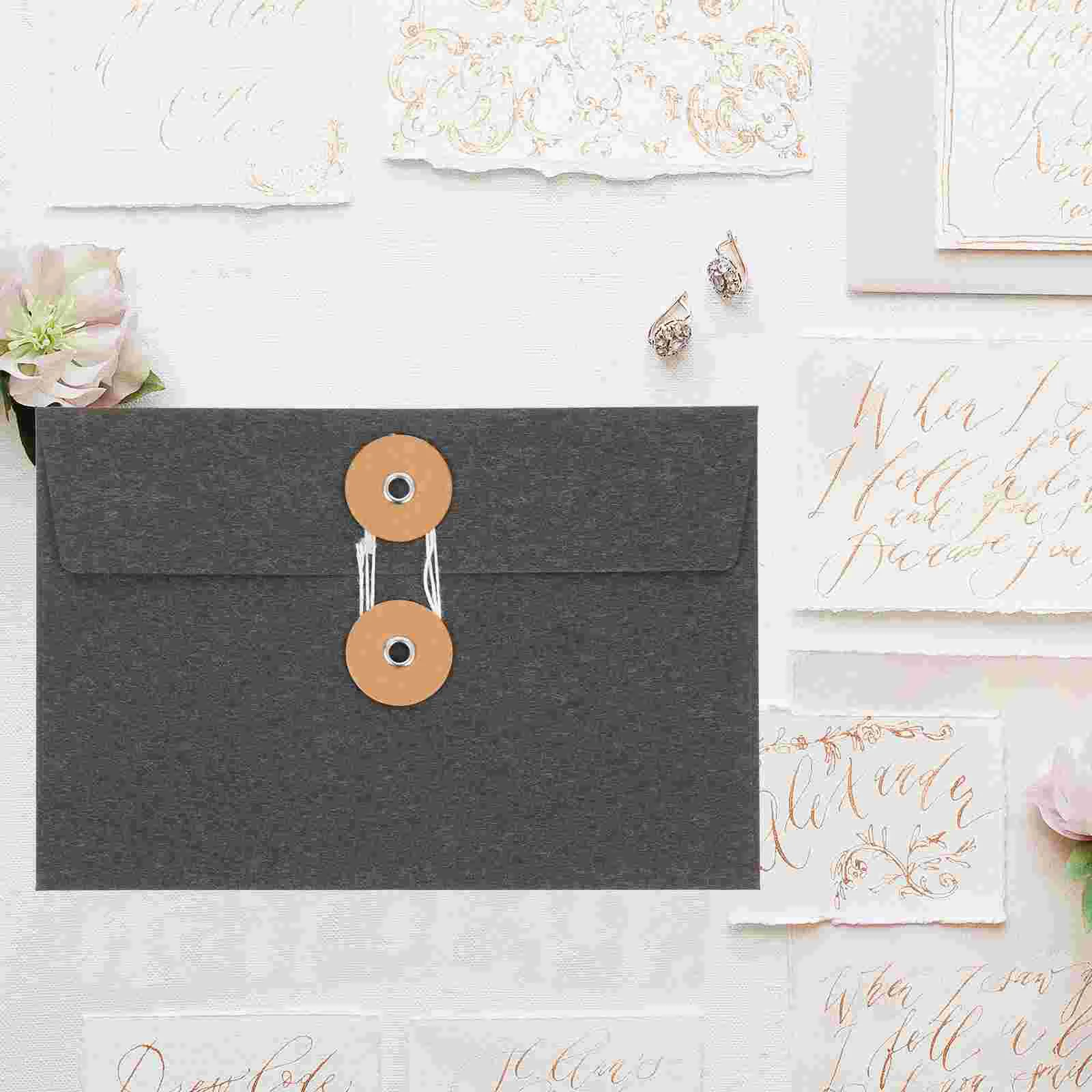 10 Pcs Envelope Paper Bag Colored Envelopes for School Thickened File Bags Student Pockets Convenient Kraft Creative Storage