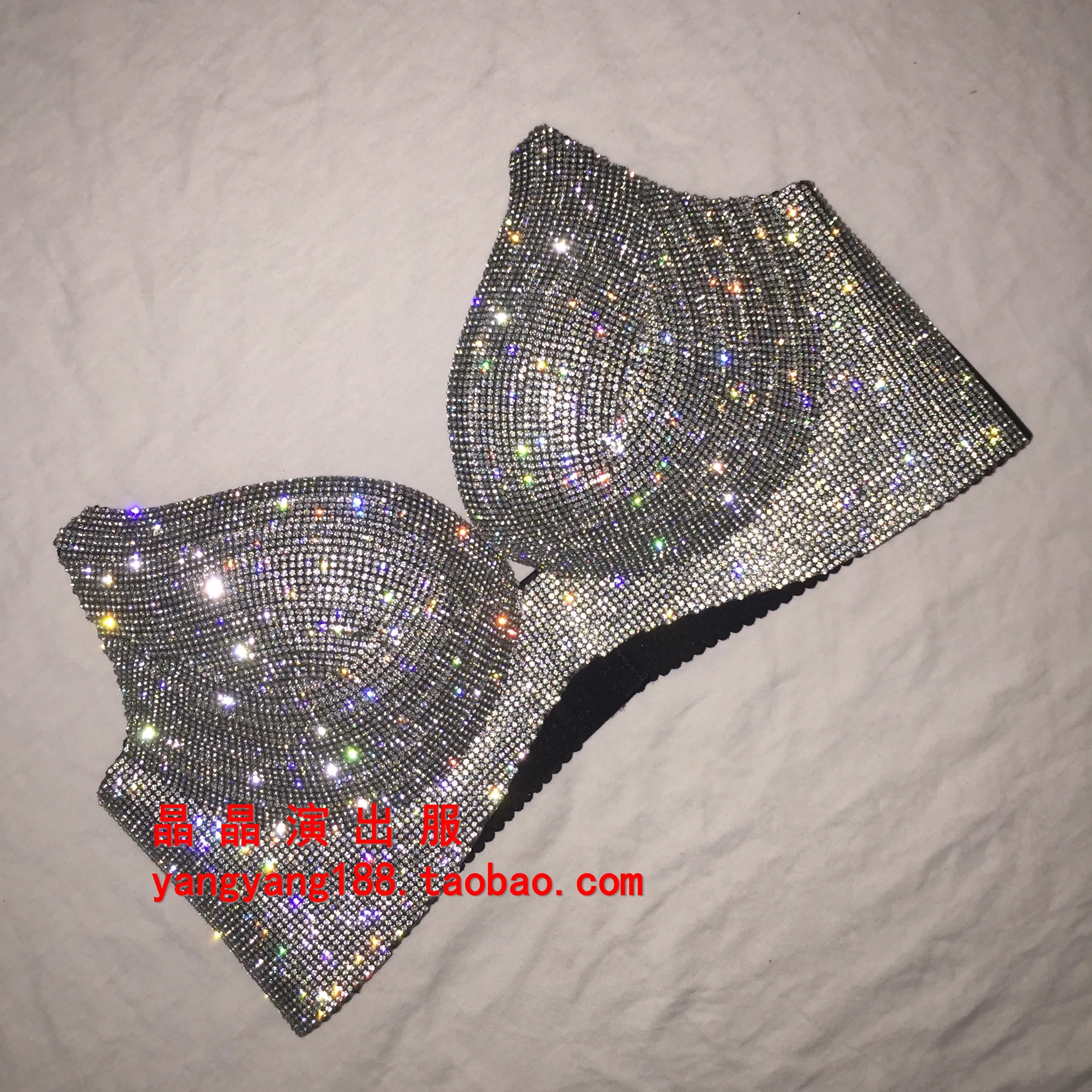 Ensemble de soutien-gorge de danse du ventre en diamant, Bikini personnalisé, sous-vêtements, pôle en acier, robe de spectacle sur scène, vêtements de danse exotiques