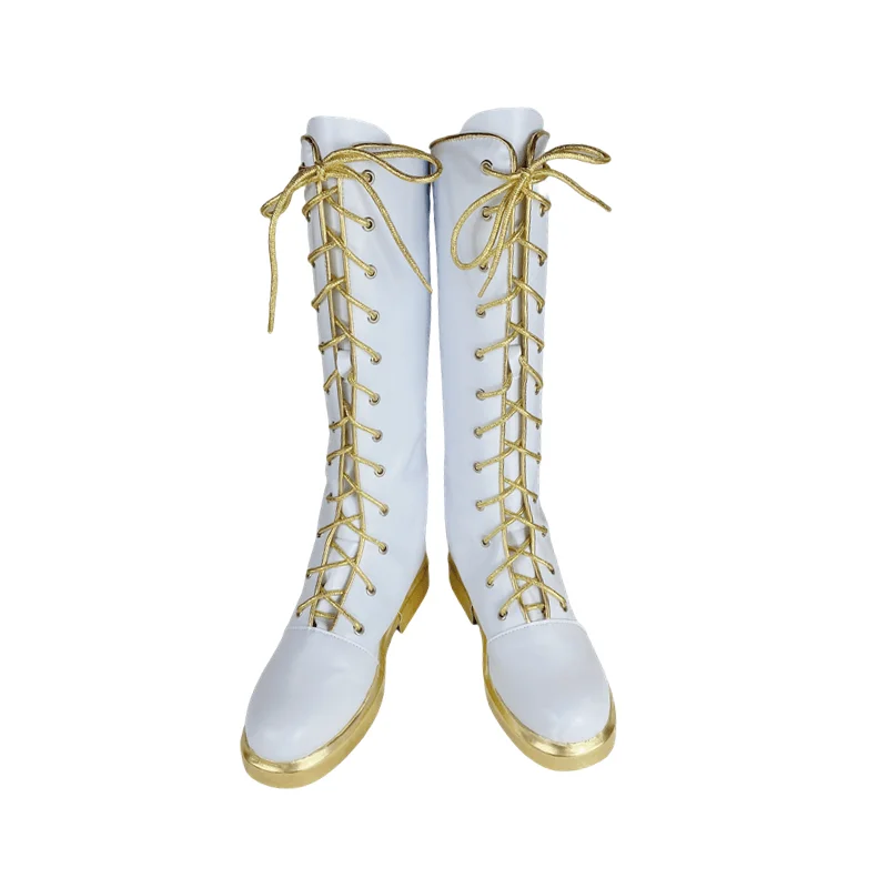 KPop Rumi Cosplay chaussures femmes bottes blanches Halloween carnaval fête chaussures de jeu de rôle