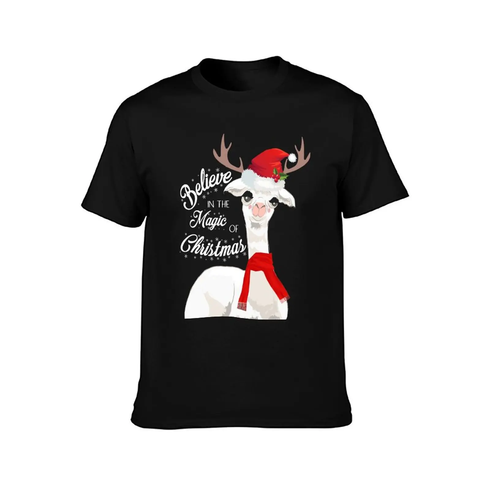 Llama Christmas Magic T-Shirt luxury t-shirt vintage mens clothes