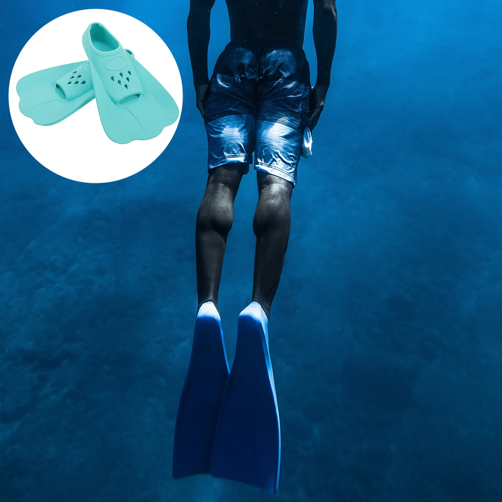 

Silicone for Adults Kids 27 29 Short Flippers Diving Shoes Lightweight Portable Flexible Barefoot Friendly