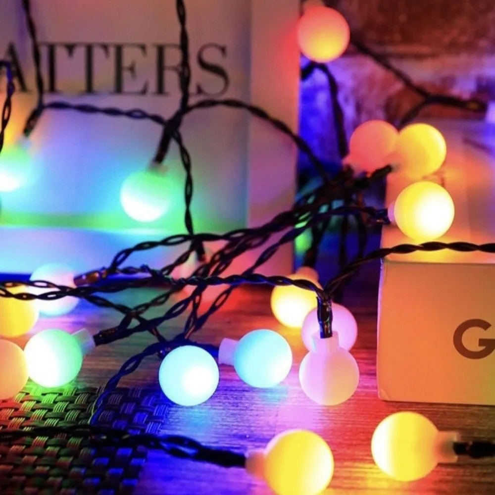 12 متر طول الشمسية كريستال الكرة سلسلة ضوء تصميم مقاوم للماء 8 طرق LED سلسلة أضواء تعمل بالطاقة الشمسية 100 مصباح ليد #3