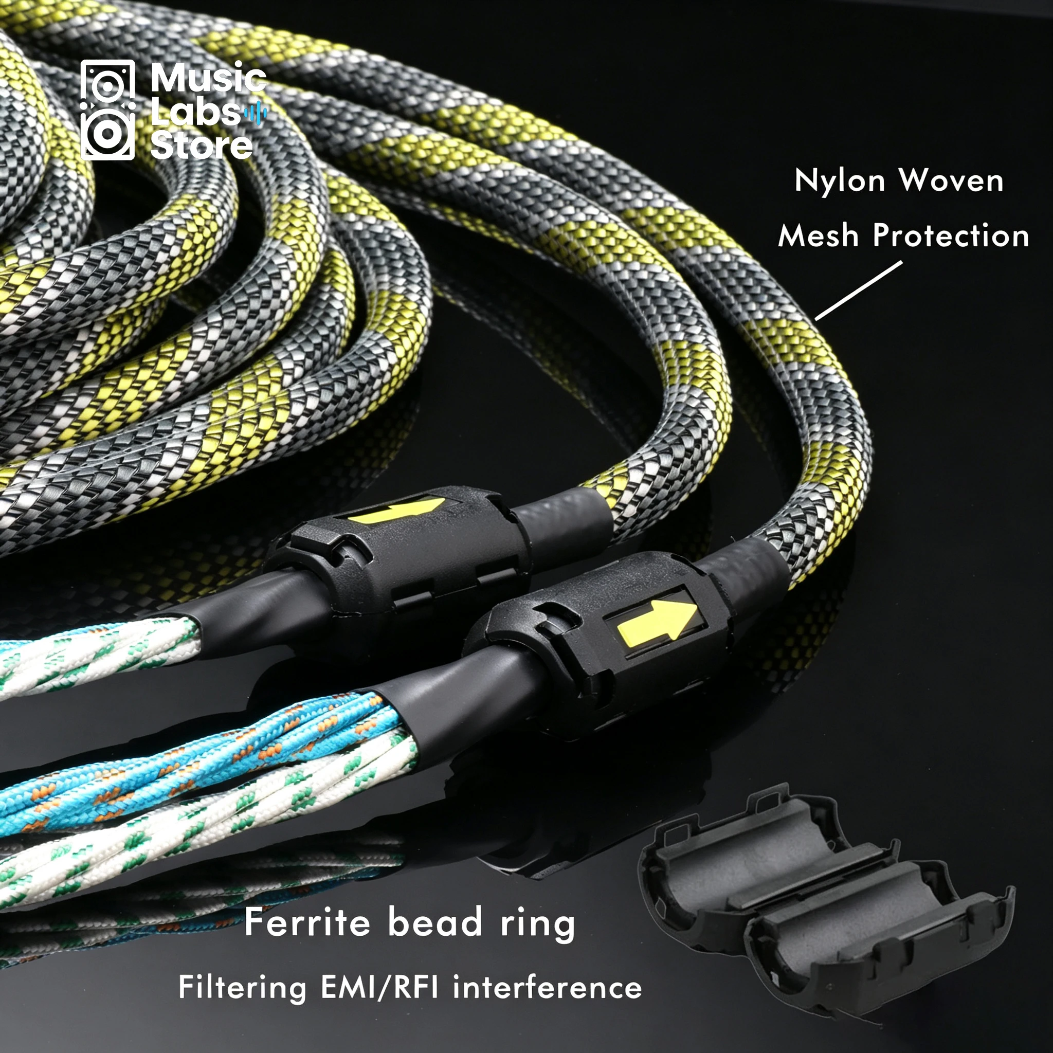 Pair Flat Speaker Cable Horn BFA Banana Y Plugs Cable 7n OCC Speaker Cable for Speaker Amplifier High Fidelity Sound