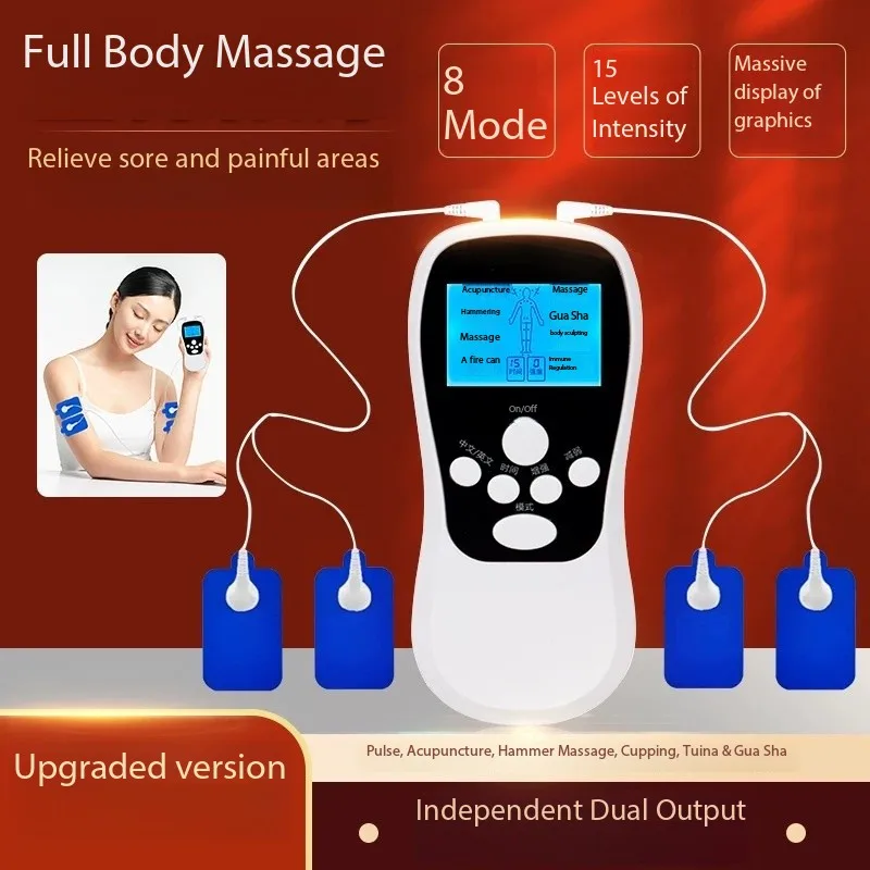 

Цифровой импульсный вибрационный массажер — электрический расслабляющий мышцы и стимулятор акупунктурных точек для акупунктурного массажа всего тела