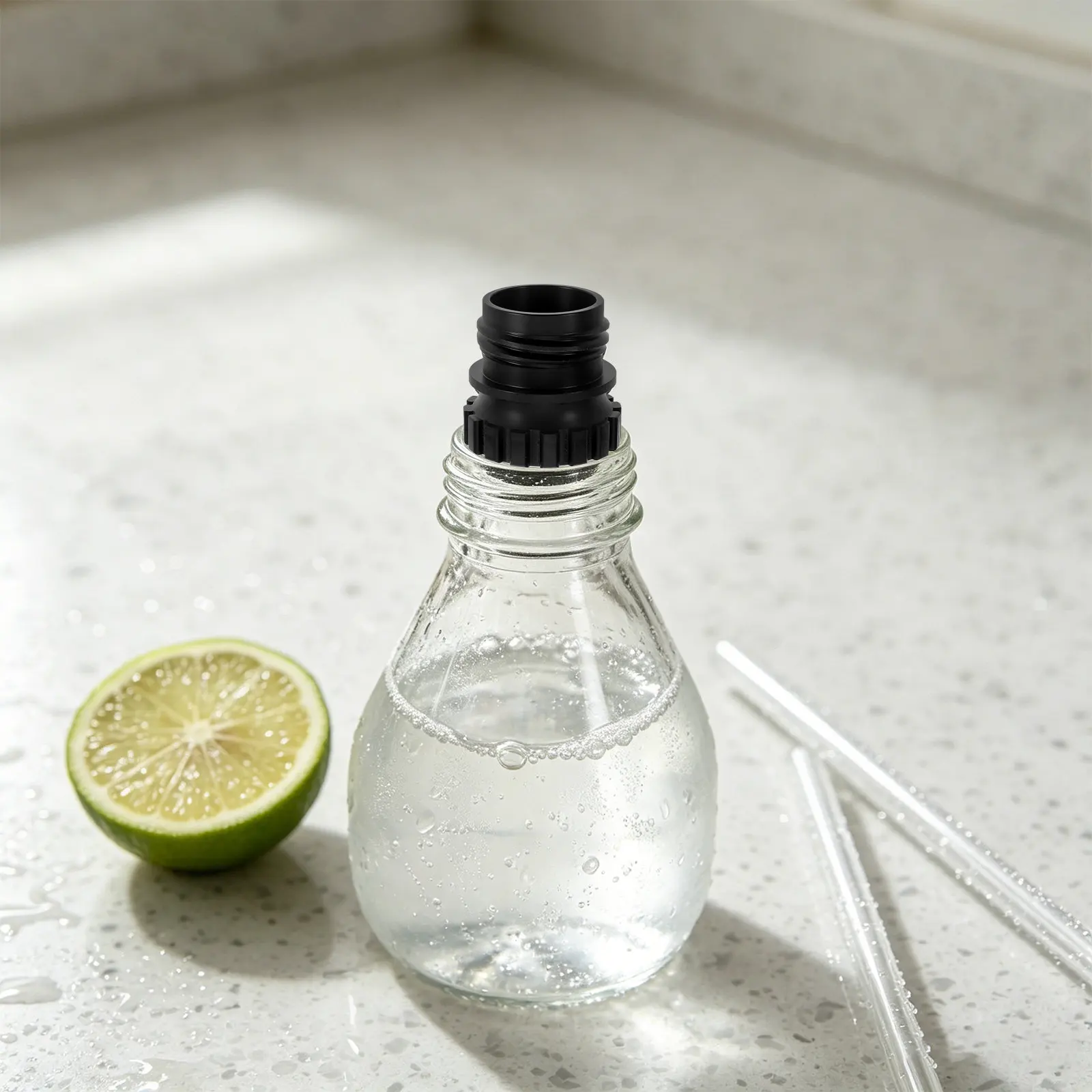 Soda Bottle Adapter Attachment Quick Connect Cap Compatible 0.7L Glass Bottles Direct Replace Adapter Carbonation Machine Soda